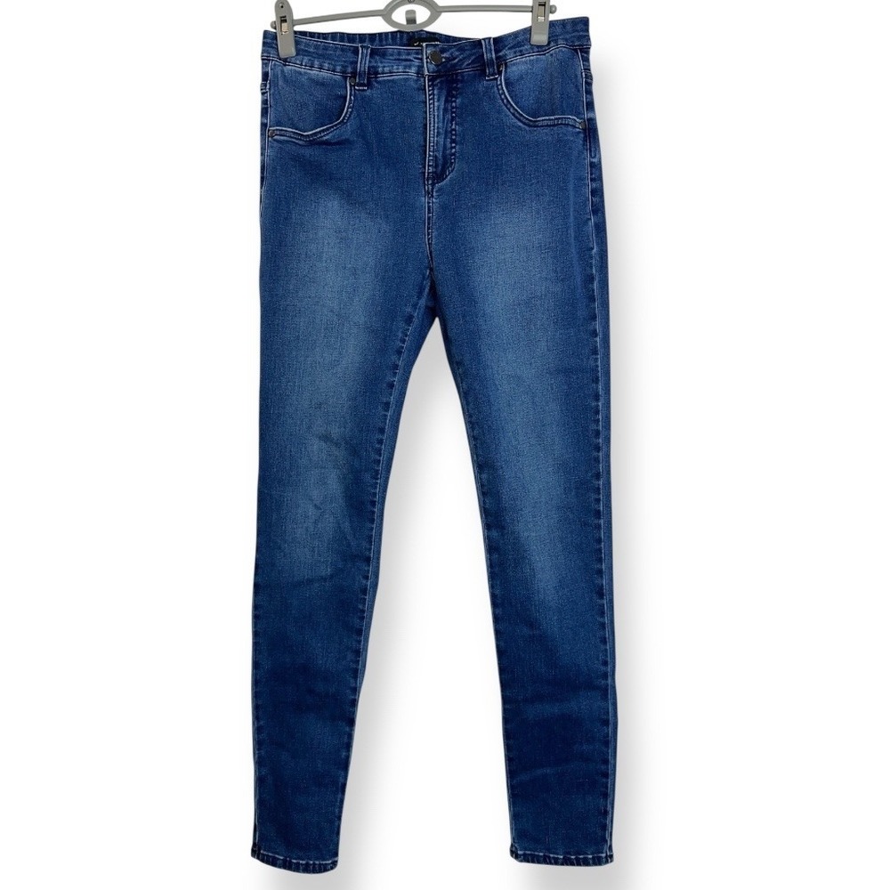 Universal Standard‎ Size L Slim Straight Cigarette Jeans Dark Wash High Rise